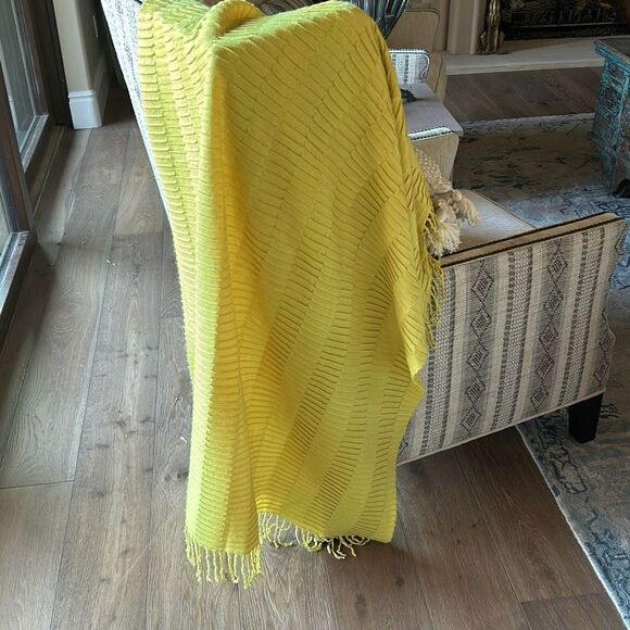 West Elm Yellow Throw - Picture 3 of 4